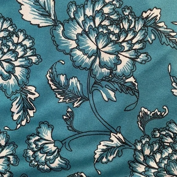 Banana Republic Teal Floral Long Sleeve Top, M - Picture 8 of 9